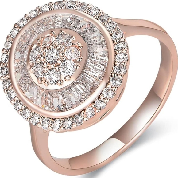 Jewelry - Rose Gold Ring With Cubic Zirconia